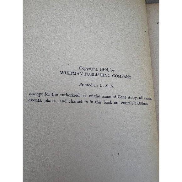 Gene Autry And The Thief River Outlaws Hardcover Book 1944 Western Fiction - Picture 12 of 16